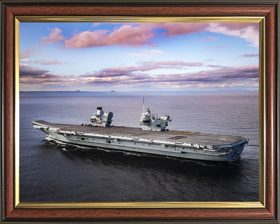 HMS Prince of Wales R09 Royal Navy Queen Elizabeth Class aircraft carrier Photo Print or Framed Print - Hampshire Prints