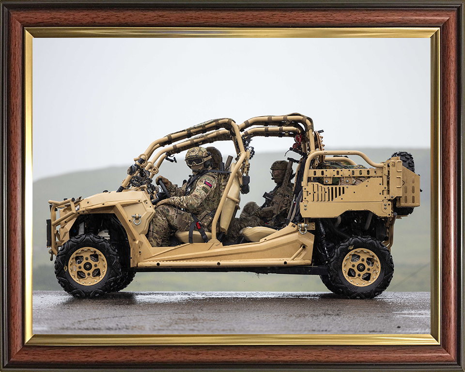 Royal Marine Commandos on a Polaris MRZR-D4 Photo Print Hampshire Prints 10 x 8 Classic Frame No