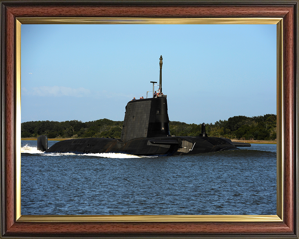 HMS Astute (S119) Photo Print - Kings Bay 2011 - Royal Navy Astute Class Submarine Hampshire Prints 10 x 8 Classic Frame No