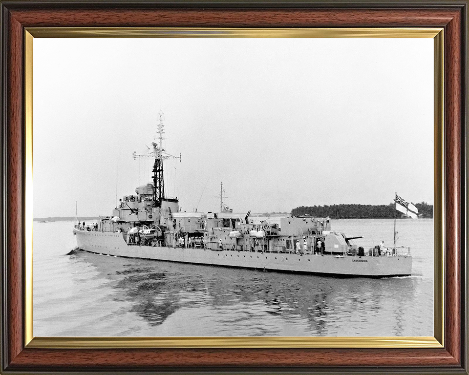 HMS Cassandra (D10) Royal Navy C Class Destroyer Port Quarter View Photo Print Wall Art Decor Posters, Prints, & Visual Artwork Hampshire Prints 10 x 8 Classic Frame No