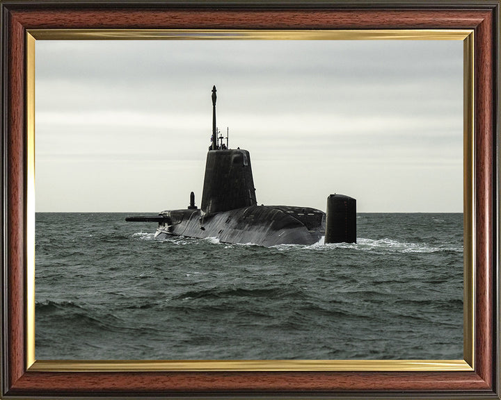 HMS Anson (S123) Photo Print - Port Quarter - Royal Navy Astute Class Submarine Hampshire Prints 10 x 8 Classic Frame No