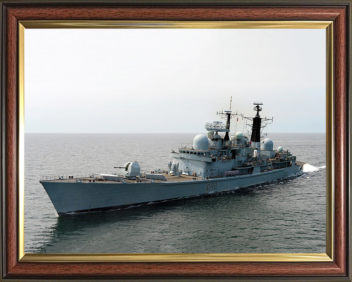 HMS York (D98) Photo Print - At Sea - Royal Navy Type 42 Destroyer Hampshire Prints 10 x 8 Classic Frame No