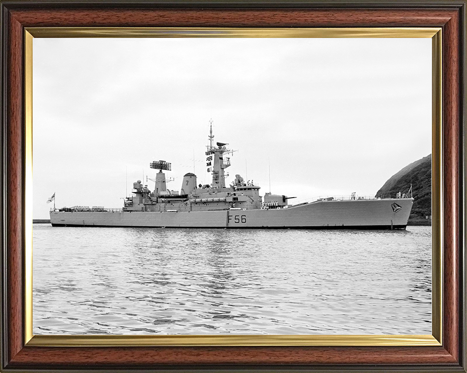 HMS Argonaut (F56) Royal Navy Leander Class Frigate Plymouth sound 1969 Photo Print Wall Art Decor Posters, Prints, & Visual Artwork Hampshire Prints 10 x 8 Classic Frame No