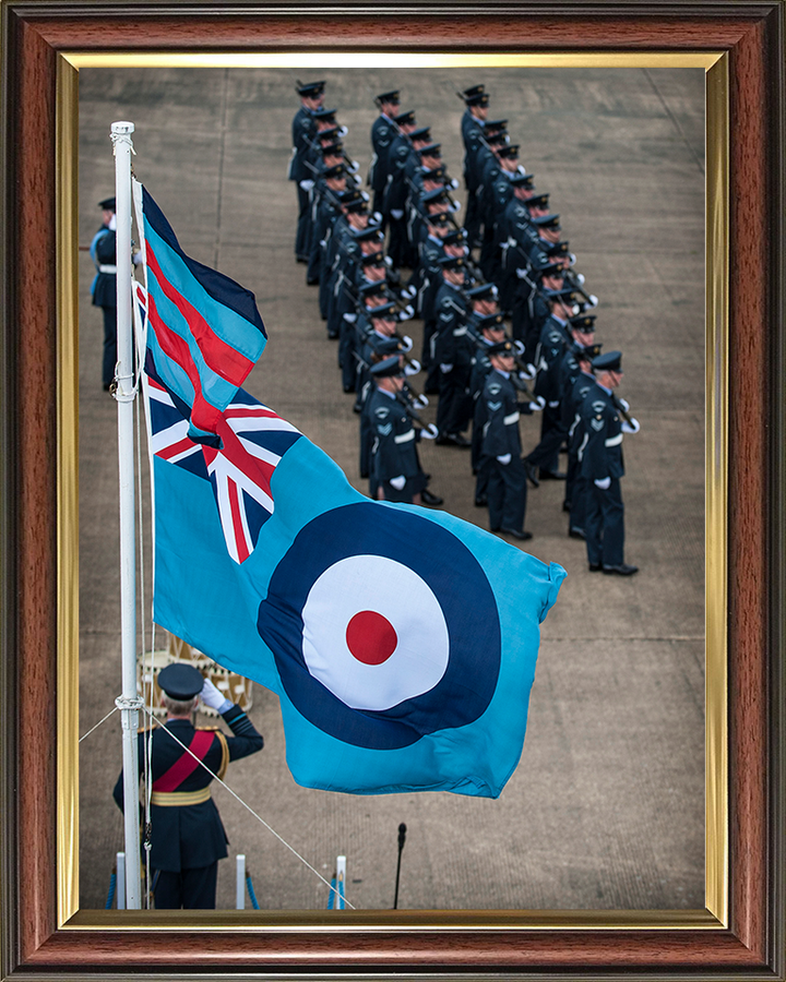 RAF Regiment Marching on Parade Photo Print - Royal Air Force Hampshire Prints 10 x 8 Classic Frame No