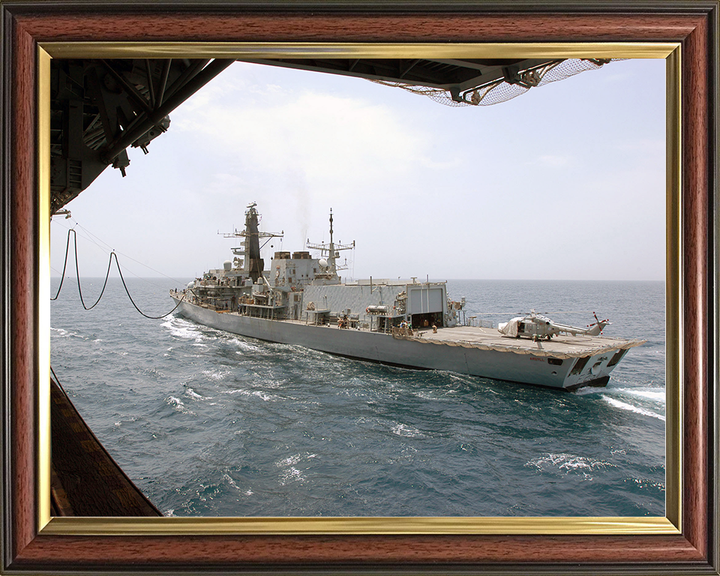 HMS Argyll (F231) Royal Navy Type 23 Frigate During a RAS 2005 Photo Print Wall Art Decor Posters, Prints, & Visual Artwork Hampshire Prints 10 x 8 Classic Frame No