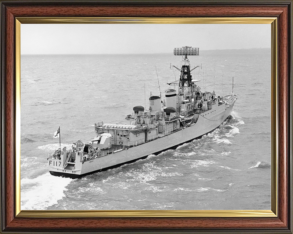 HMS Ashanti (F117) Royal Navy Tribal Class Frigate Starboard Quarter View Photo Print Wall Art Decor Posters, Prints, & Visual Artwork Hampshire Prints 10 x 8 Classic Frame No