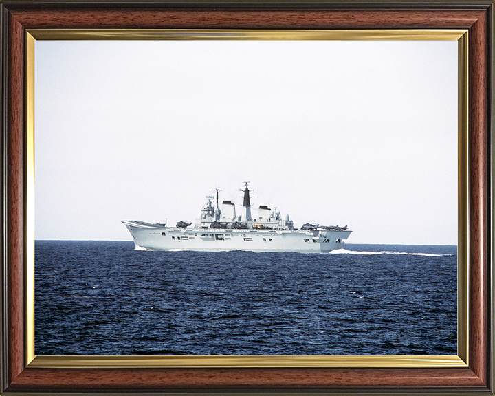 HMS Ark Royal (R07) Royal Navy Invincible Class Aircraft Carrier At Sea 1986 Photo Print Wall Art Decor Posters, Prints, & Visual Artwork Hampshire Prints 10 x 8 Classic Frame No