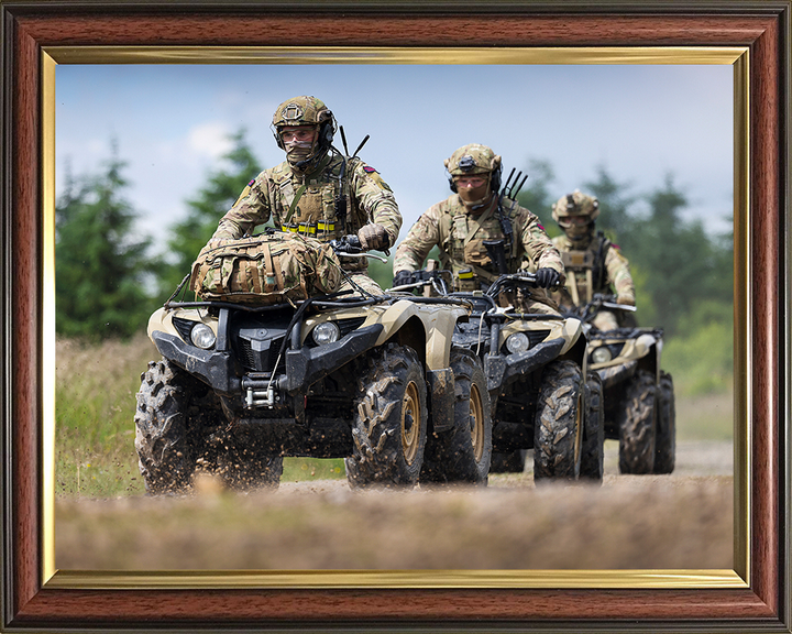 Royal Marine Commandos on Quad Bikes Photo Print - 3 Commando Brigade Hampshire Prints 10 x 8 Classic Frame No