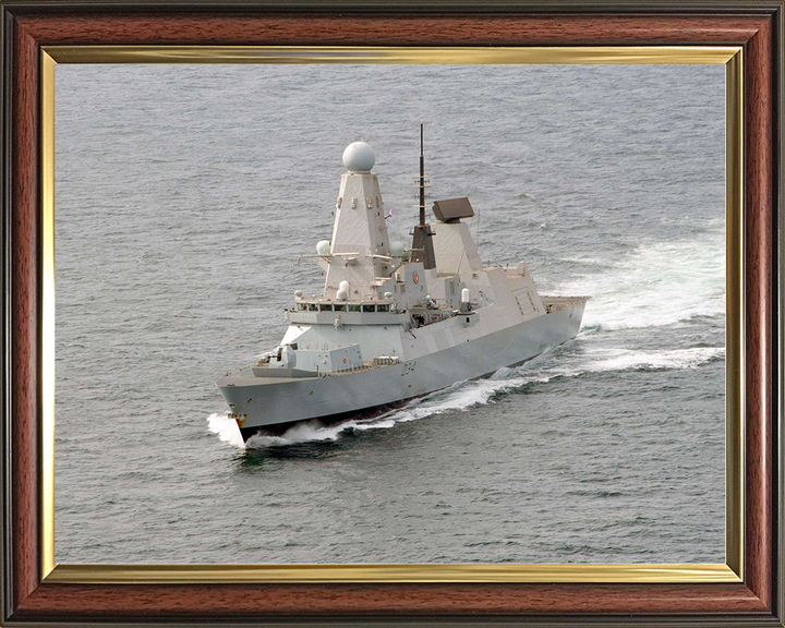 HMS Diamond (D34) Royal Navy Type 45 Destroyer Arabian Sea Photo Print Wall Art Decor Posters, Prints, & Visual Artwork Hampshire Prints 10 x 8 Classic Frame No