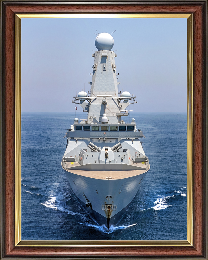 HMS Duncan (D37) Royal Navy Type 45 Destroyer High Bow View Photo Print Wall Art Decor Posters, Prints, & Visual Artwork Hampshire Prints 10 x 8 Classic Frame No