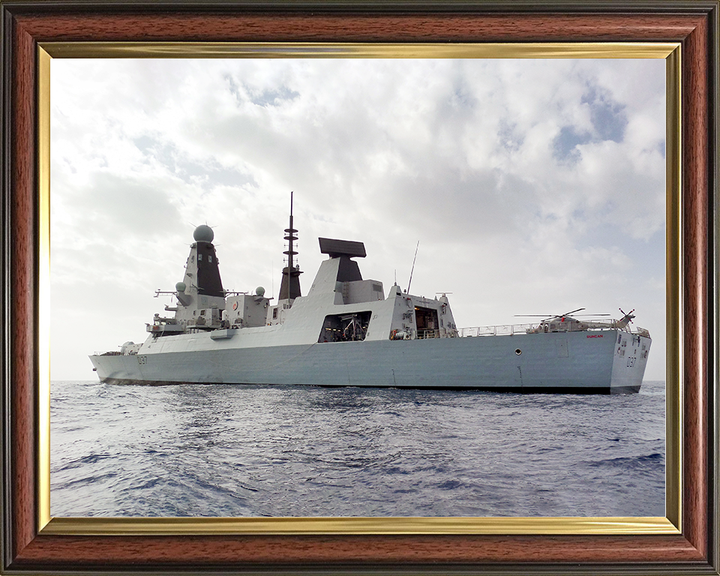 HMS Duncan (D37) Royal Navy Type 45 Destroyer With Helicopter on Deck Photo Print Wall Art Decor Posters, Prints, & Visual Artwork Hampshire Prints 10 x 8 Classic Frame No