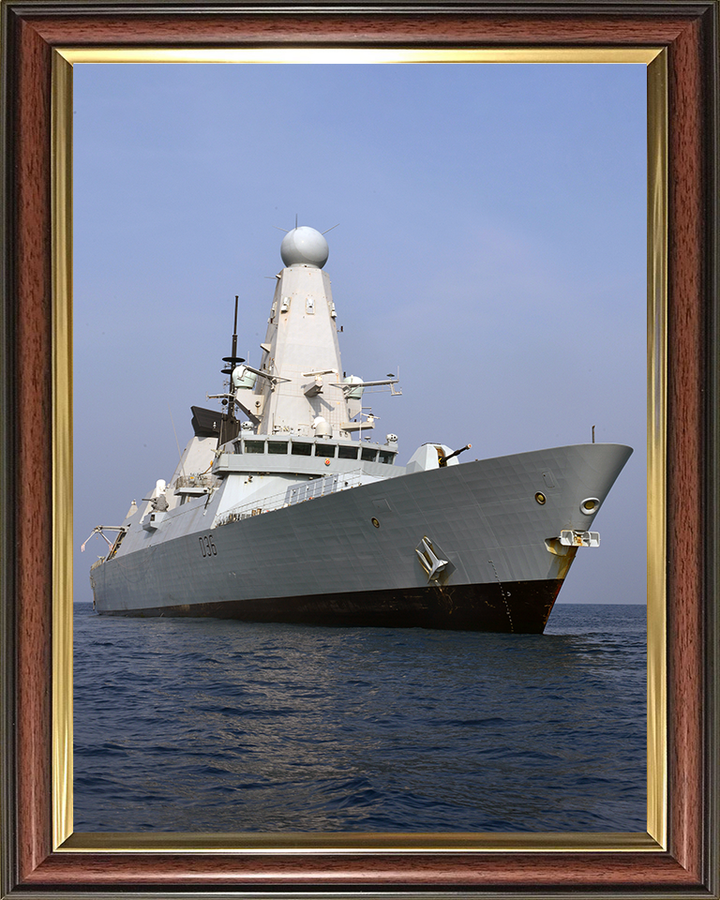 HMS Defender (D36) Photo Print - Op KIPION 2016 - Royal Navy Type 45 Destroyer Posters, Prints, & Visual Artwork Hampshire Prints 10 x 8 Classic Frame No