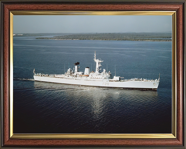 HMS Cleopatra (F28) Royal Navy Leander Class Frigate High Starboard Beam View Photo Print Wall Art Decor Posters, Prints, & Visual Artwork Hampshire Prints 10 x 8 Classic Frame No