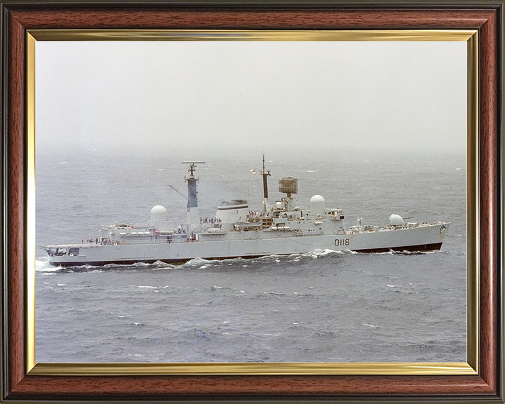 HMS Coventry (D118) Royal Navy Type 42 Destroyer At Sea 1982 Photo Print Wall Art Decor Posters, Prints, & Visual Artwork Hampshire Prints 10 x 8 Classic Frame No