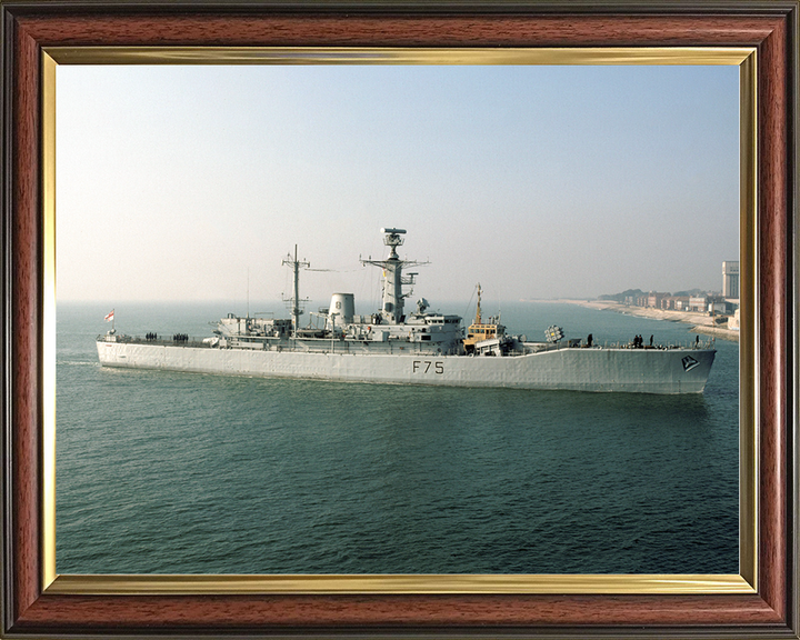 HMS Charybdis (F75) Royal Navy Leander Class Frigate Entering Portsmouth Photo Print Wall Art Decor Posters, Prints, & Visual Artwork Hampshire Prints 10 x 8 Classic Frame No