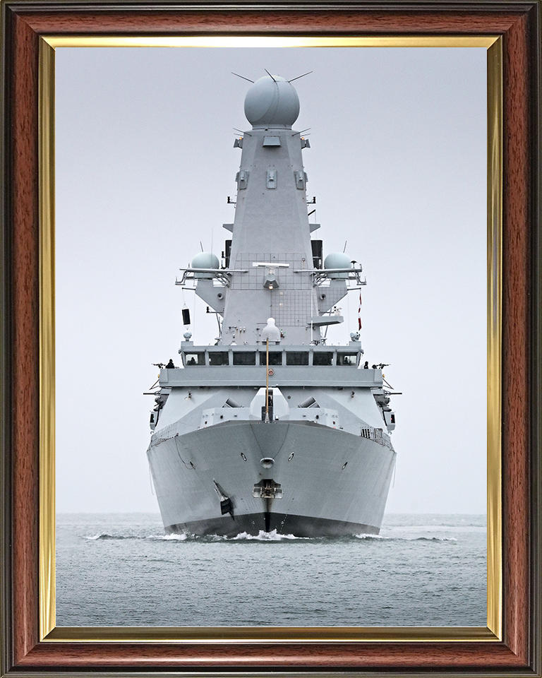 HMS Duncan (D37) Royal Navy Type 45 Destroyer Bow View Photo Print Wall Art Decor Posters, Prints, & Visual Artwork Hampshire Prints 10 x 8 Classic Frame No