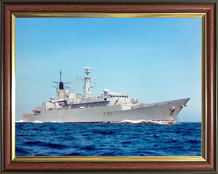 HMS Boxer (F92) Royal Navy Type 22 Frigate Low Starboard View Photo Print Wall Art Decor Posters, Prints, & Visual Artwork Hampshire Prints 10 x 8 Classic Frame No