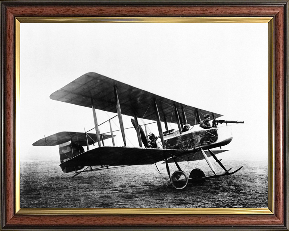 RAF Vickers FB5 Gunbus 1915 Photo Print - Royal Air Force Aircraft Hampshire Prints 10 x 8 Classic Frame No