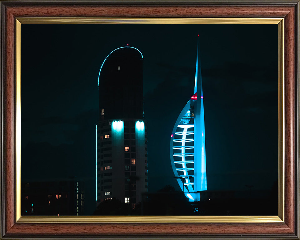East side plaza (lipstick tower) and spinnaker tower Portsmouth Photo Print - Canvas - Framed Photo Print - Hampshire Prints