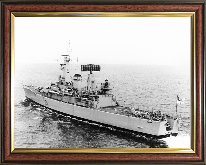 HMS Charybdis (F75) Royal Navy Leander Class Frigate Port Quarter View Photo Print Wall Art Decor Posters, Prints, & Visual Artwork Hampshire Prints 10 x 8 Classic Frame No