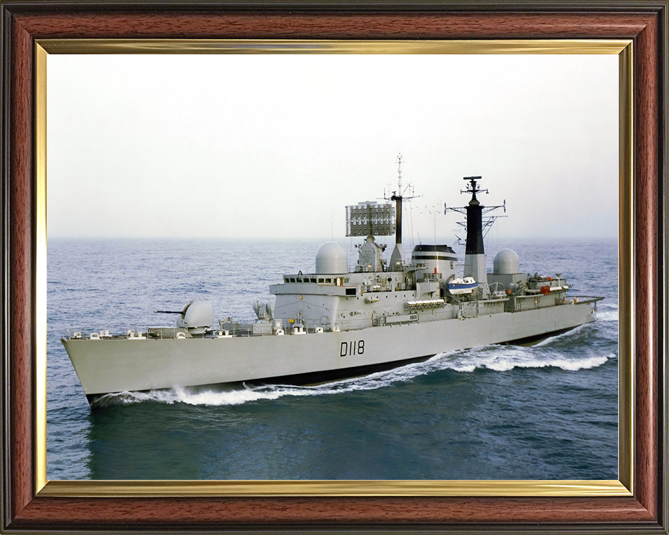 HMS Coventry (D118) Royal Navy Type 42 Destroyer At Sea Photo Print Wall Art Decor Posters, Prints, & Visual Artwork Hampshire Prints 10 x 8 Classic Frame No