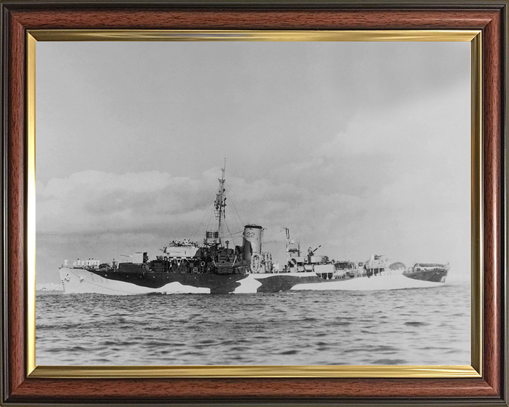HMS Bryony (K192) Royal Navy Flower Class Corvette Port Side Photo Print Wall Art Decor Posters, Prints, & Visual Artwork Hampshire Prints 10 x 8 Classic Frame No