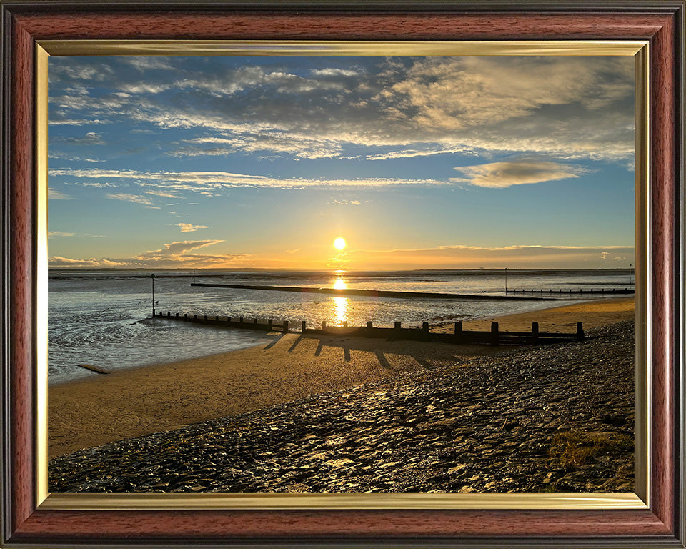 Southend-on-Sea beach Essex at sunset Photo Print - Canvas - Framed Photo Print - Hampshire Prints