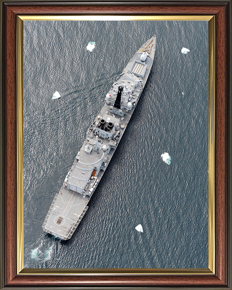 HMS Montrose (F236) Photo Print - South Atlantic 2011 - Royal Navy Type 23 Frigate Hampshire Prints 10 x 8 Classic Frame No
