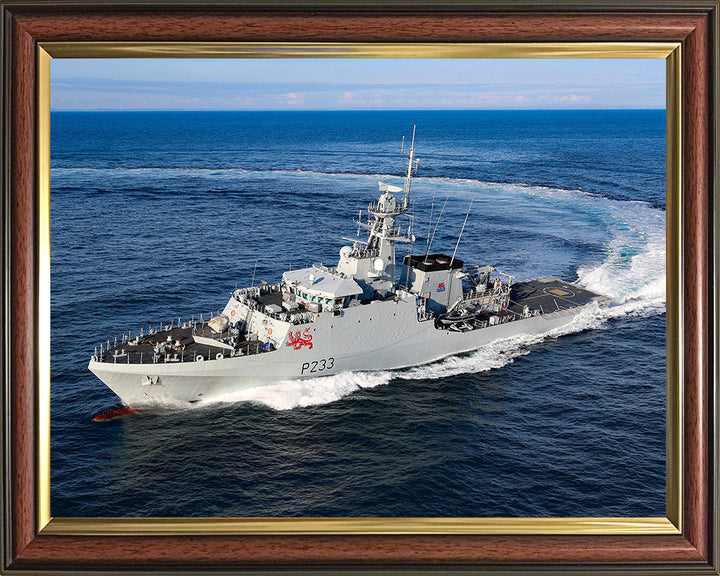 HMS Tamar (P233) Photo Print - Starboard Turn - Royal Navy River Class Patrol Vessel Hampshire Prints 10 x 8 Classic Frame No