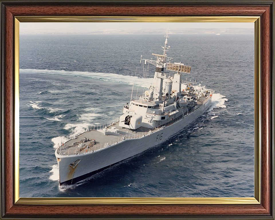 HMS Diomede (F16) Royal Navy Leander Class Frigate Turning to Starboard Photo Print Wall Art Decor Posters, Prints, & Visual Artwork Hampshire Prints 10 x 8 Classic Frame No