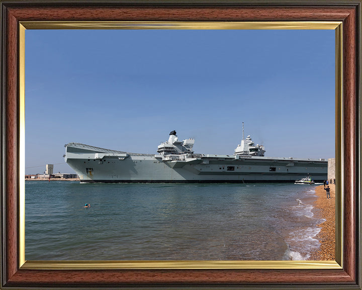 HMS Queen Elizabeth R08 Royal Navy Queen Elizabeth Class Aircraft Carrier Photo Print or Framed Print - Hampshire Prints