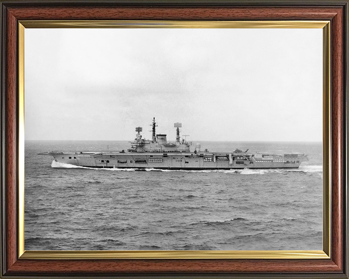 HMS Ark Royal (R09) Royal Navy Audacious Class Aircraft Carrier Port Beam View Photo Print Wall Art Decor Posters, Prints, & Visual Artwork Hampshire Prints 10 x 8 Classic Frame No