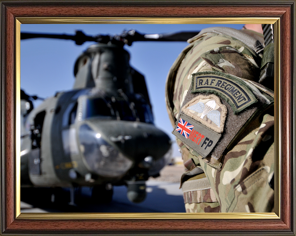 RAF Regiment MERT Force Protection badge Photo Print - Royal Air Force Hampshire Prints 10 x 8 Classic Frame No