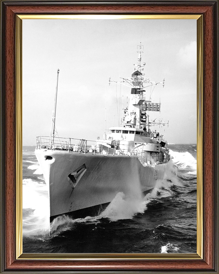 HMS Andromeda (F57) Royal Navy Leander Class Frigate Underway Portrait Photo Print Wall Art Decor Posters, Prints, & Visual Artwork Hampshire Prints 10 x 8 Classic Frame No