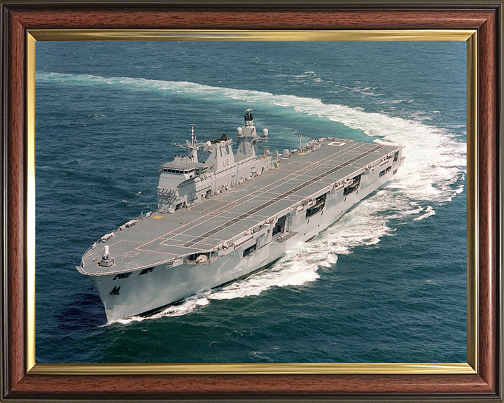 HMS Ocean (L12) Photo Print - Off Portland 1998 - Royal Navy Landing Platform Helicopter