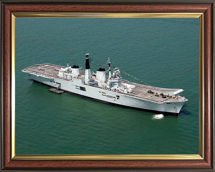 HMS Invincible (R05) Photo Print - Trafalgar 200 - Royal Navy Invincible Class Aircraft Carrier Hampshire Prints 10 x 8 Classic Frame No