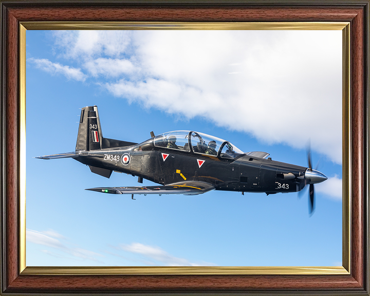 RAF Texan Aircraft in flight Photo Print - Royal Air Force Aircraft Hampshire Prints 10 x 8 Classic Frame No