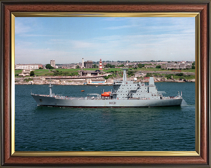 HMS Scott (H131) Photo Print - Off Plymouth - Royal Navy Ocean Survey Vessel