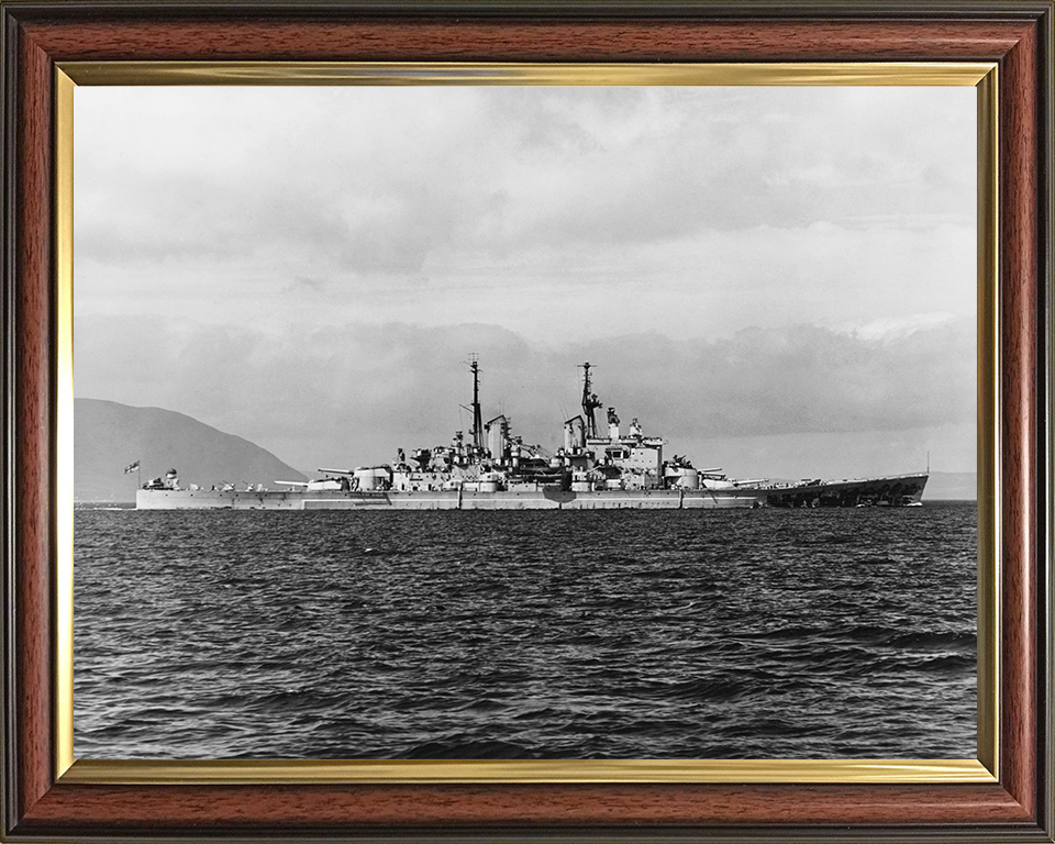 HMS Vanguard (23) Photo Print - South Africa 1947 - Royal Navy Fast Battleship Hampshire Prints 10 x 8 Classic Frame No
