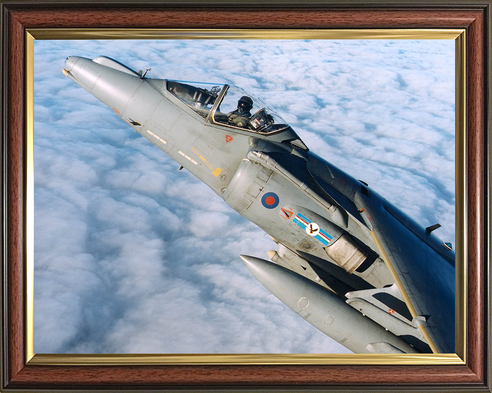 RAF Harrier GR7 Jet Cockpit Closeup Photo Print - Royal Air Force Aircraft Posters, Prints, & Visual Artwork Hampshire Prints 10 x 8 Classic Frame No