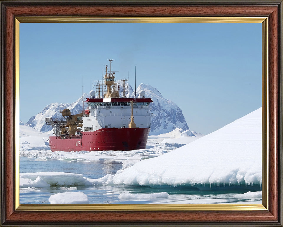 HMS Protector (A173) Photo Print - Starboard Bow View - Royal Navy Ice Patrol Vessel Hampshire Prints 10 x 8 Classic Frame No