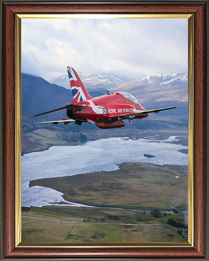 RAF Red Arrows Hawk Jet over Lossiemouth 2024 Photo Print - Royal Air Force Aircraft Posters, Prints, & Visual Artwork Hampshire Prints 10 x 8 Classic Frame No