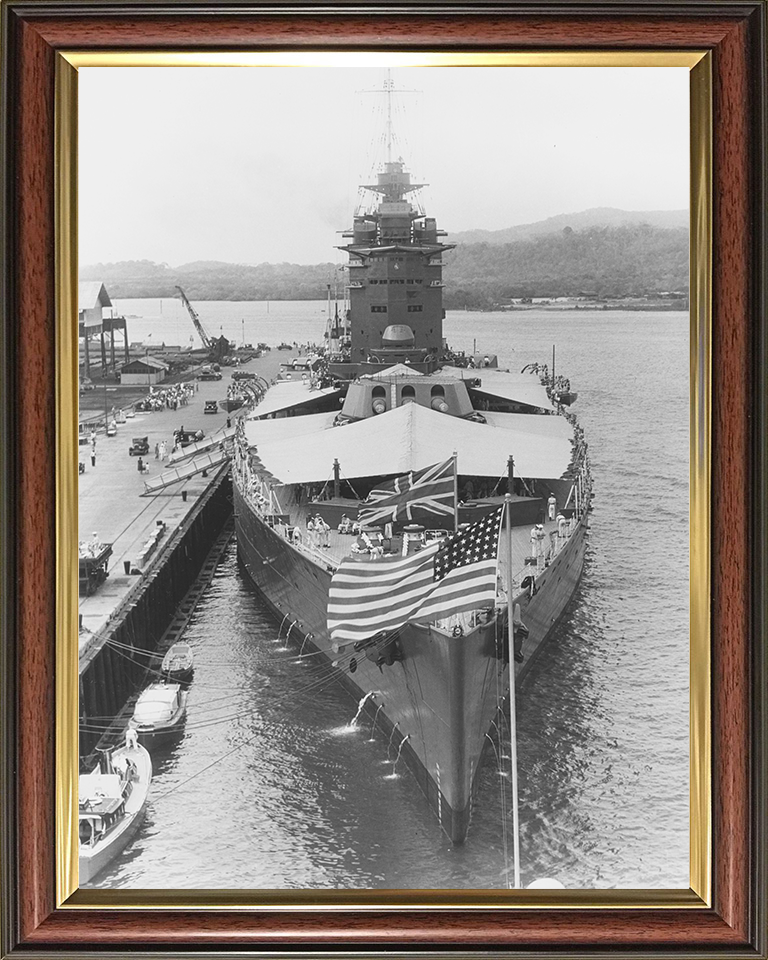 HMS Nelson (28) Photo Print - Balboa 1930 - Royal Navy Nelson Class Battleship Hampshire Prints 10 x 8 Classic Frame No