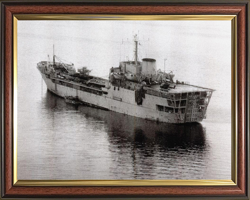 RFA Sir Lancelot (L3029) Photo Print - Port Quarter View - Royal Fleet Auxiliary Round Table Class Ship Hampshire Prints 10 x 8 Classic Frame No