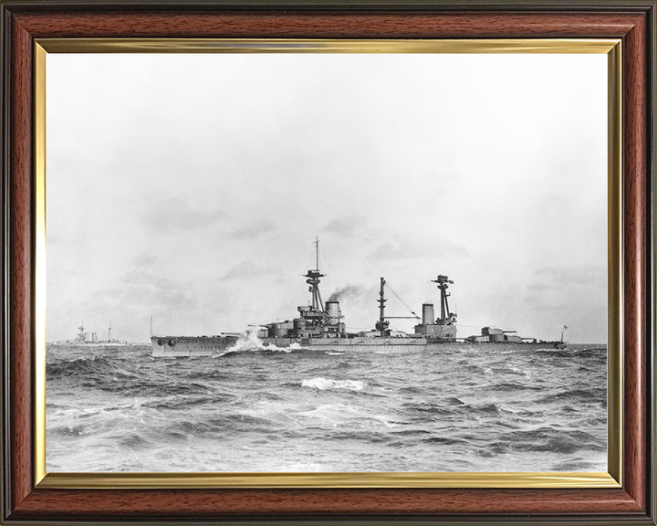 HMS Agincourt (1913) Royal Navy Battleship Photo Print Warship Wall Art Posters, Prints, & Visual Artwork Hampshire Prints 10 x 8 Classic Frame No