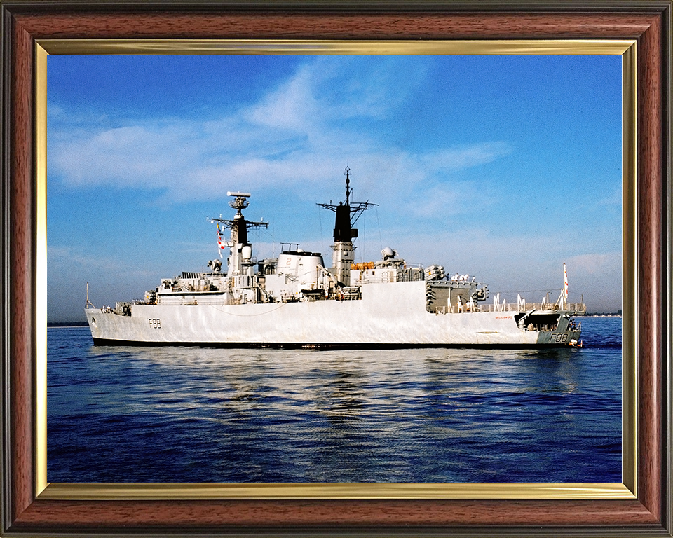 HMS Broadsword (F88) Royal Navy Type 22 Frigate Low Port Side View Photo Print Wall Art Decor Posters, Prints, & Visual Artwork Hampshire Prints 10 x 8 Classic Frame No