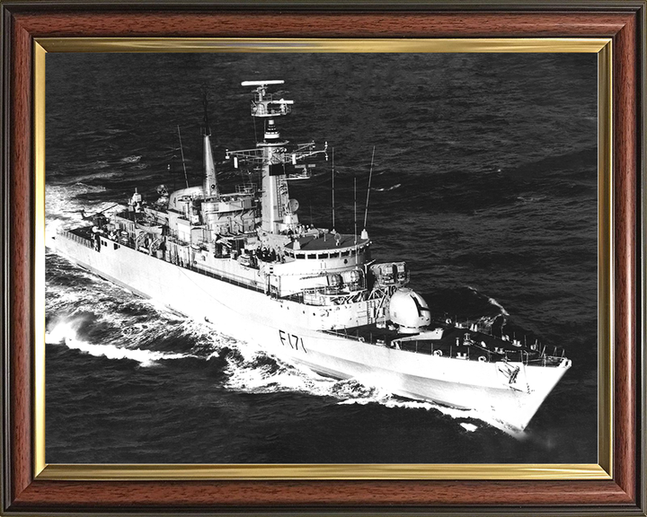 HMS Active (F171) Royal Navy Type 21 Frigate Photo Print Starboard Bow View Warship Wall Art Posters, Prints, & Visual Artwork Hampshire Prints 10 x 8 Classic Frame No