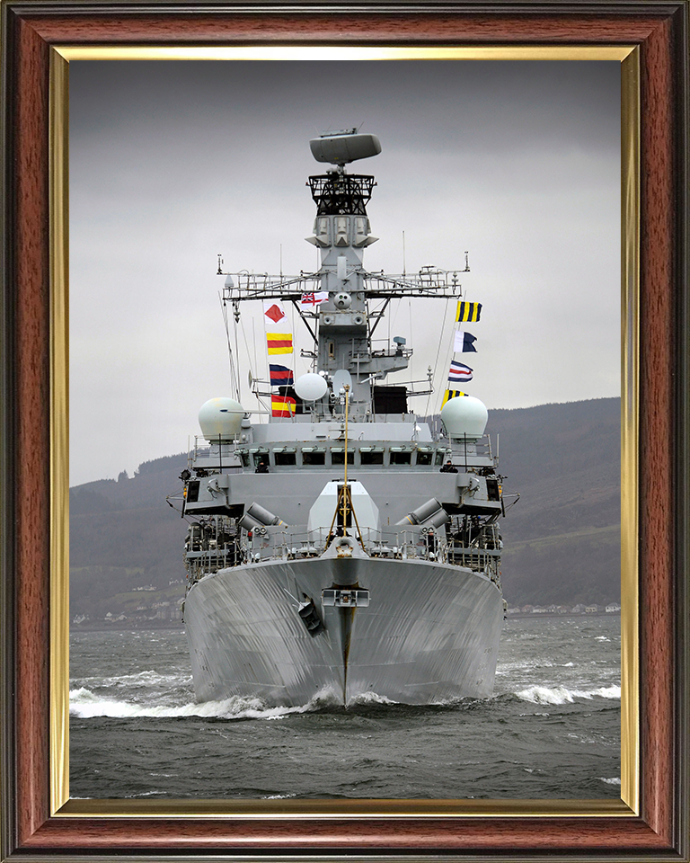 HMS Argyll (F231) Photo Print - On The Clyde 2015 - Royal Navy Type 23 Frigate Posters, Prints, & Visual Artwork Hampshire Prints 10 x 8 Classic Frame No