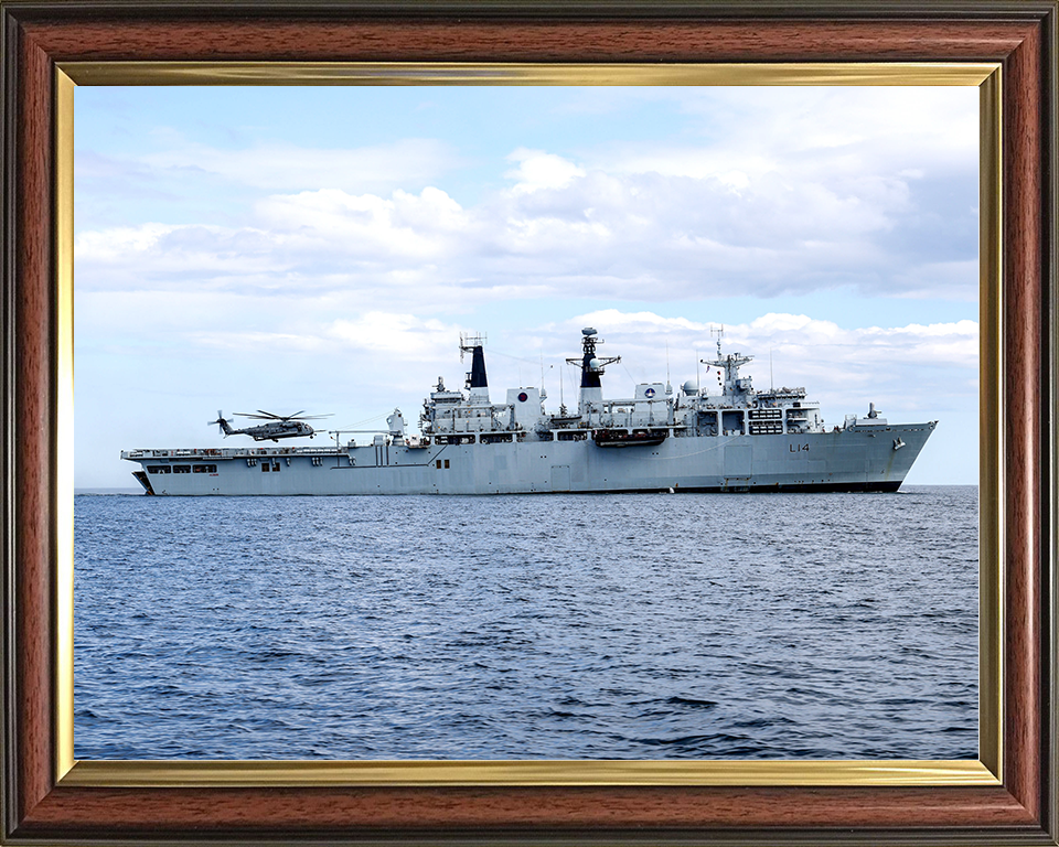 HMS Albion (L14) Royal Navy Albion Class Amphibious Ship Starboard Beam 2021 Photo Print Wall Art Naval Decor Posters, Prints, & Visual Artwork Hampshire Prints 10 x 8 Classic Frame No