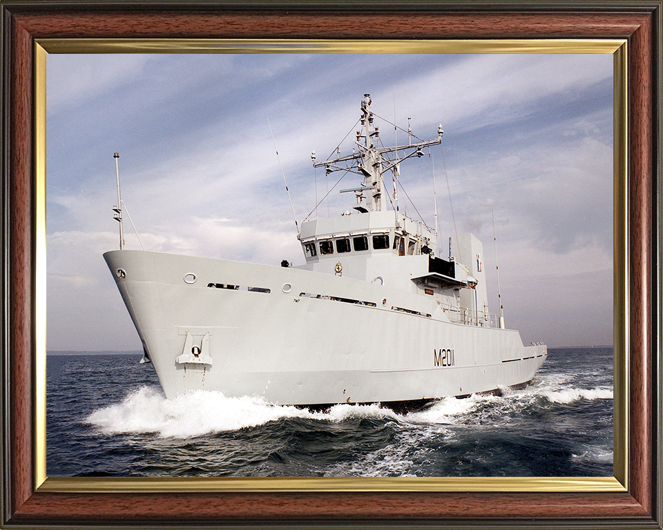 HMS Orwell (M2011) Photo Print - At Sea 1990 - Royal Navy River Class Minesweeper